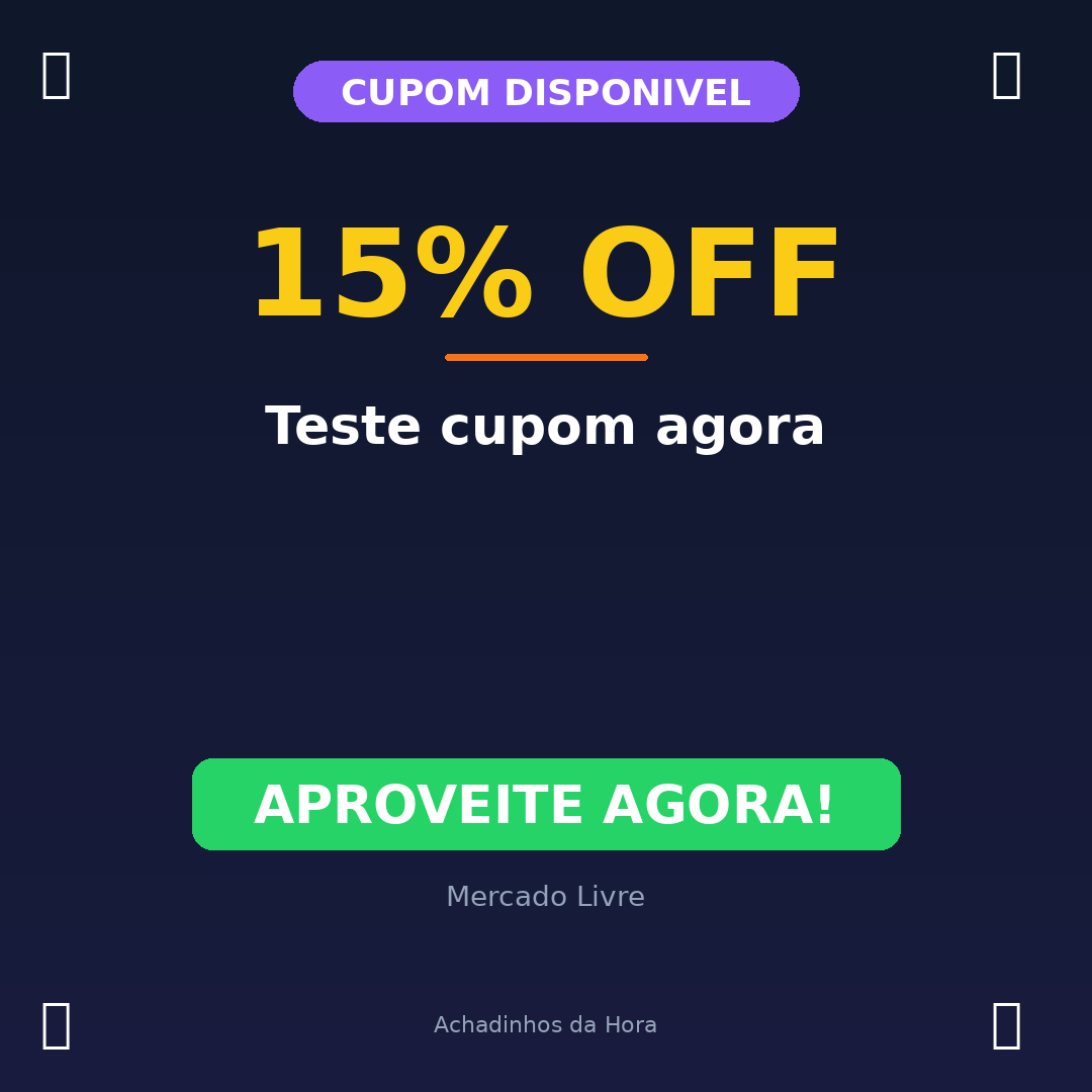 Teste cupom agora