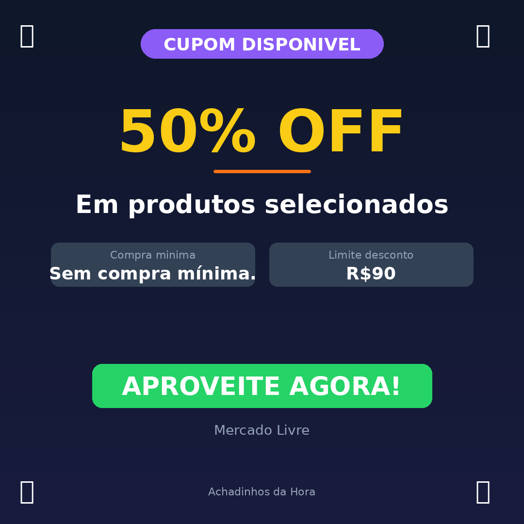 Em produtos selecionados