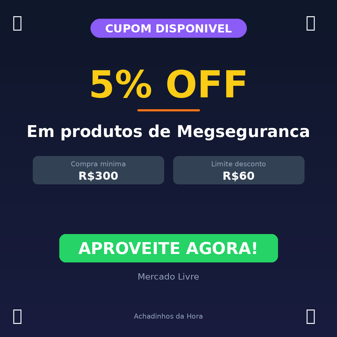 Em produtos de Megseguranca