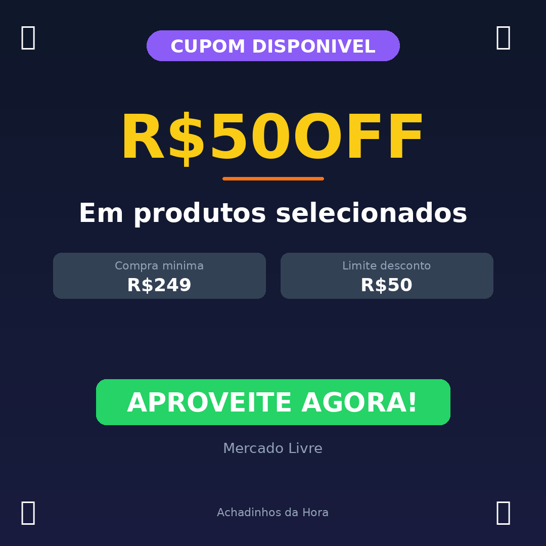 Em produtos selecionados